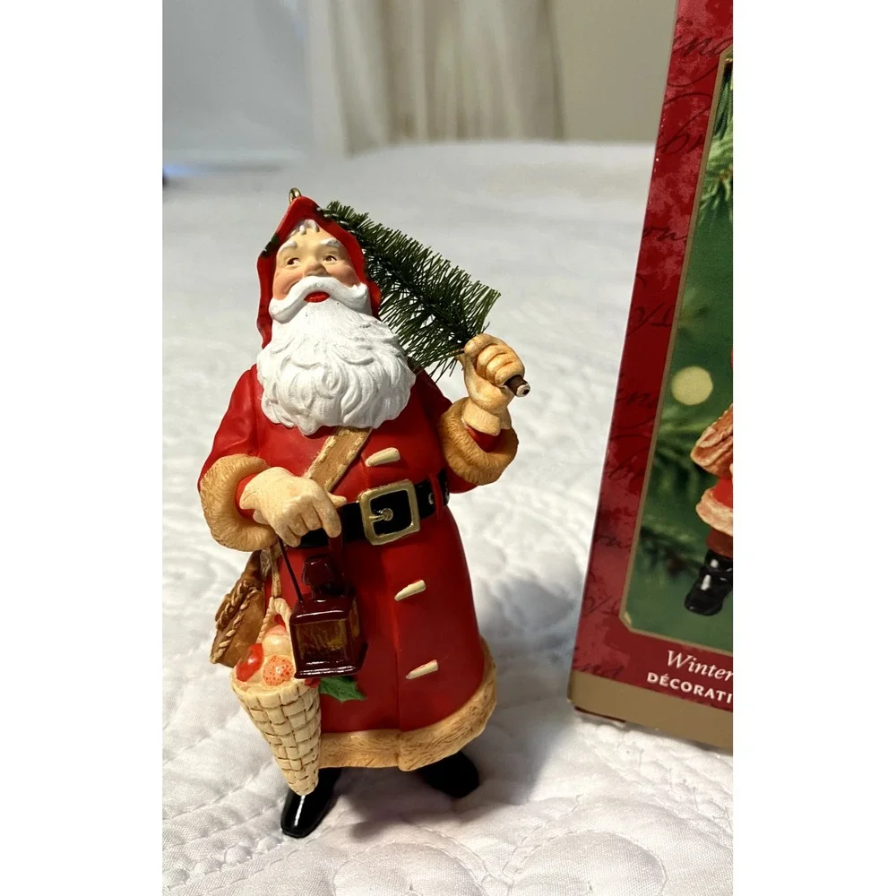 Hallmark Winterberry Santa Christmas Ornament‎ 2000 Vintage Holiday Decor